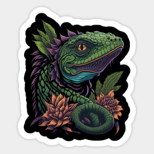 Reptile Royalty: Majestic Creatures on Display Sticker